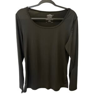 Adventuridge Black Base Layer Long Sleeve Shirt Womens Size Large Hiking Camping